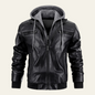 The Palermo Hooded Biker Faux Leather Jacket