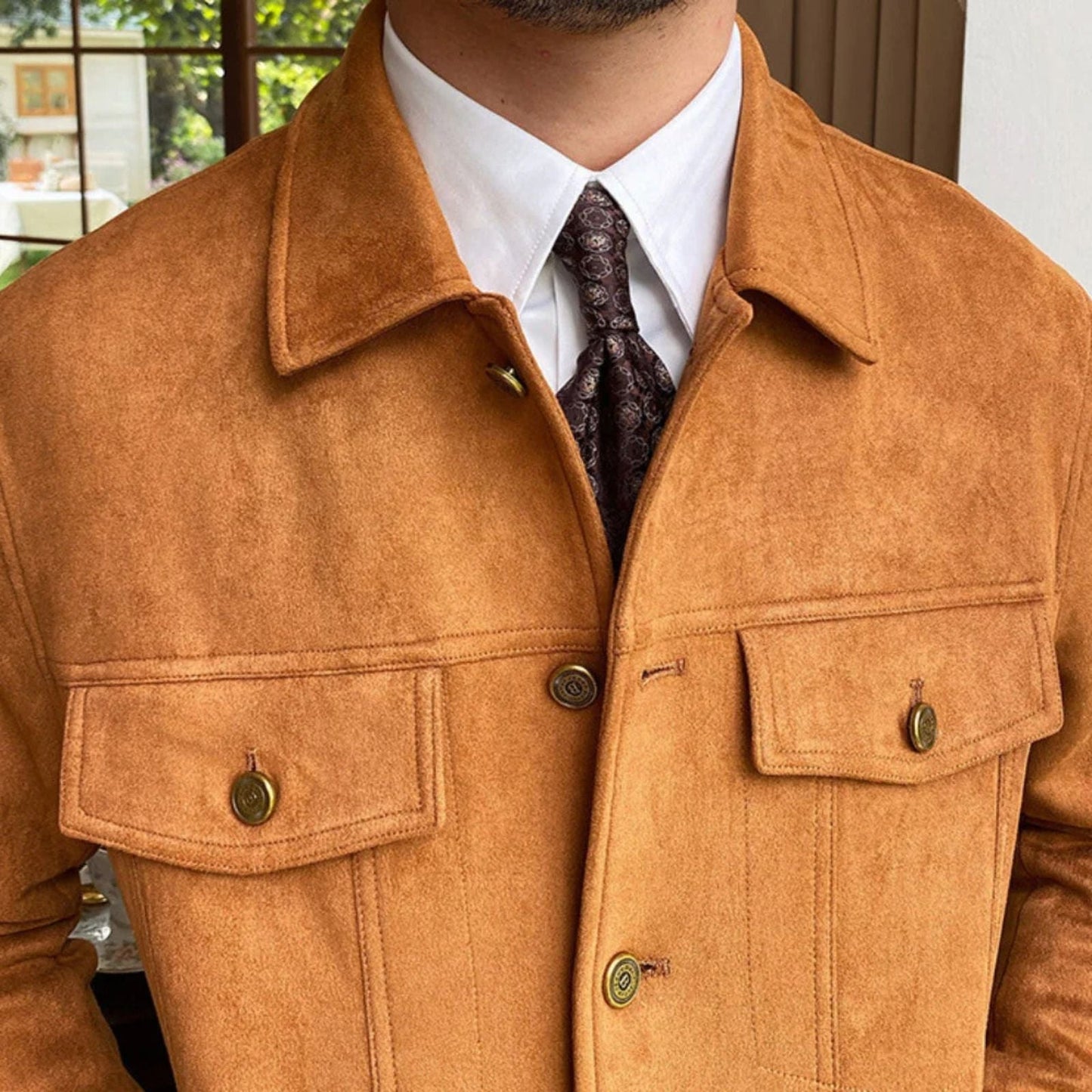 The Cortina Suede Lapel Jacket
