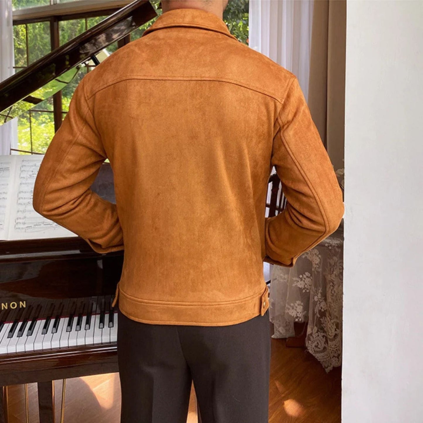 The Cortina Suede Lapel Jacket