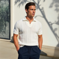 The Amalfi Ribbed Cotton Knit Polo
