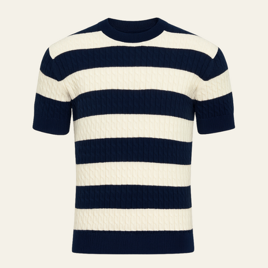 The Vietri Cotton Stripe Knit T-Shirt